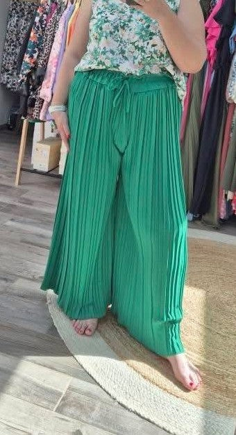 Pantalon fluide plissé