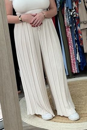 Pantalon fluide plissé