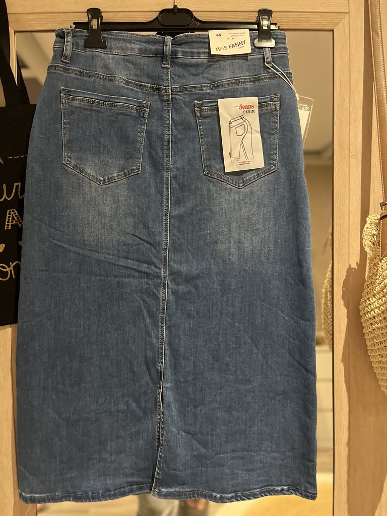 Jupe en jean Fanny longue