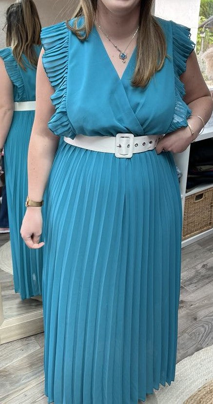 Robe plissée cache-coeur Emma