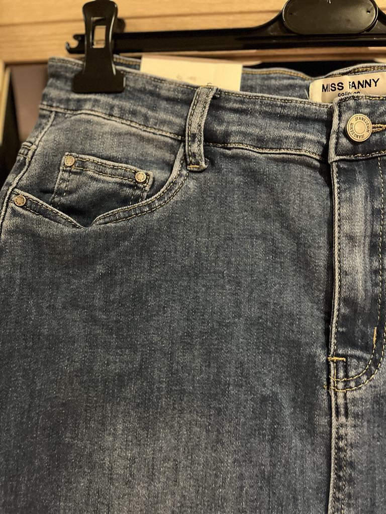 Jupe en jean Fanny longue