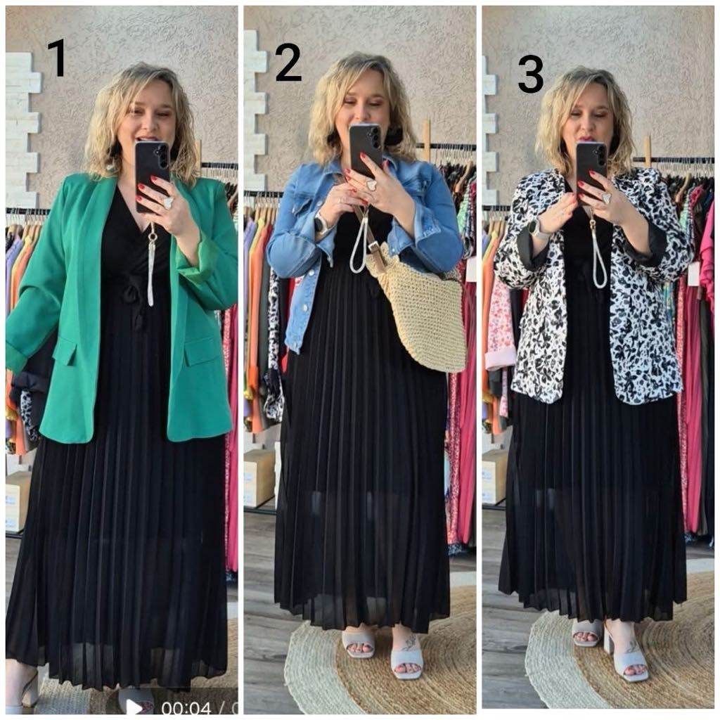 Robe plissée cache-coeur Emma