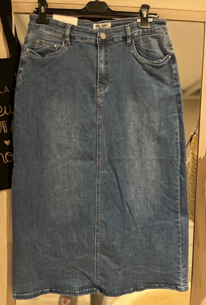 Jupe en jean Fanny longue
