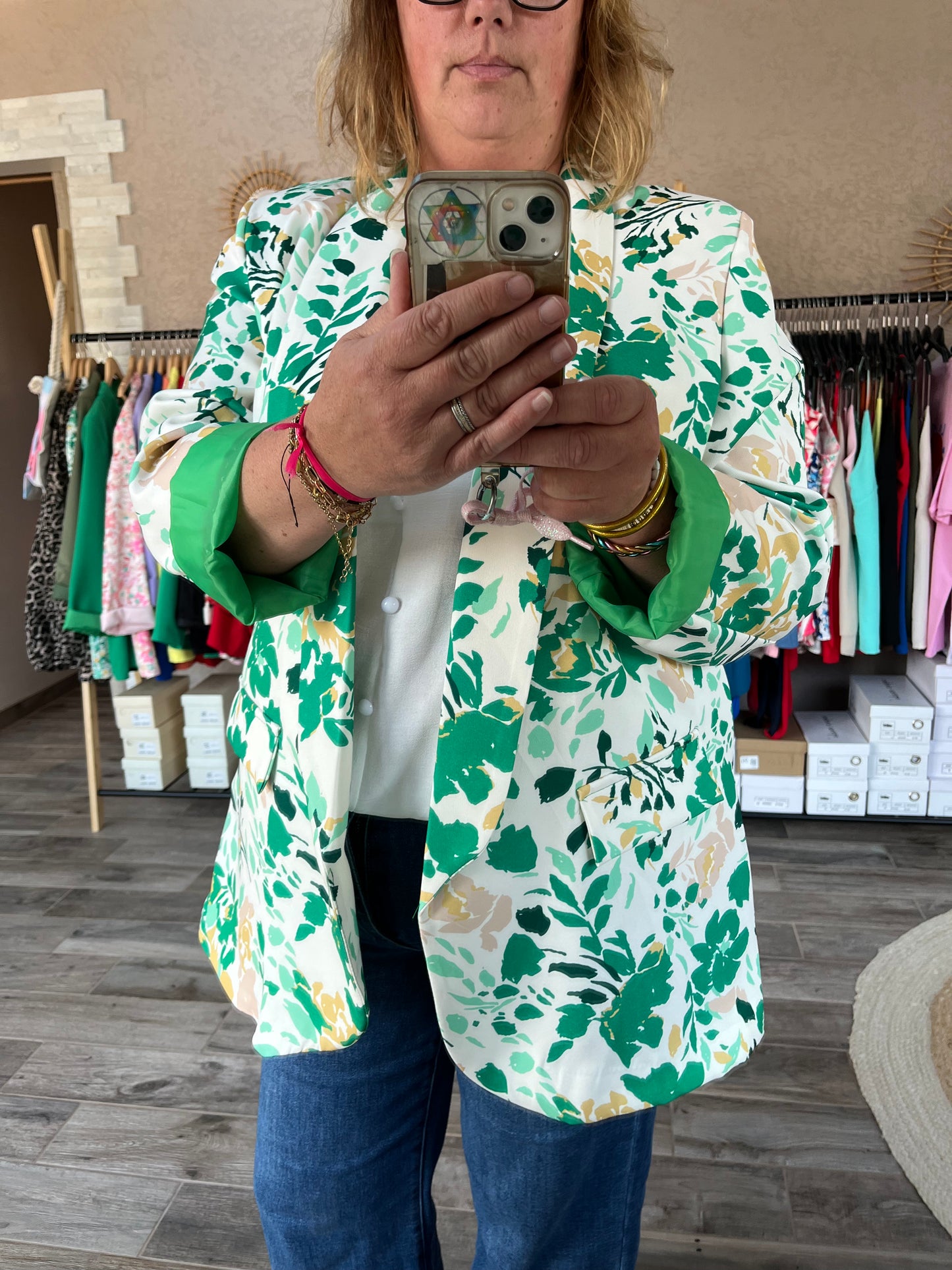 Veste blazer fleurie taille 3