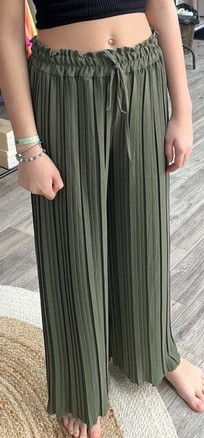 Pantalon fluide plissé