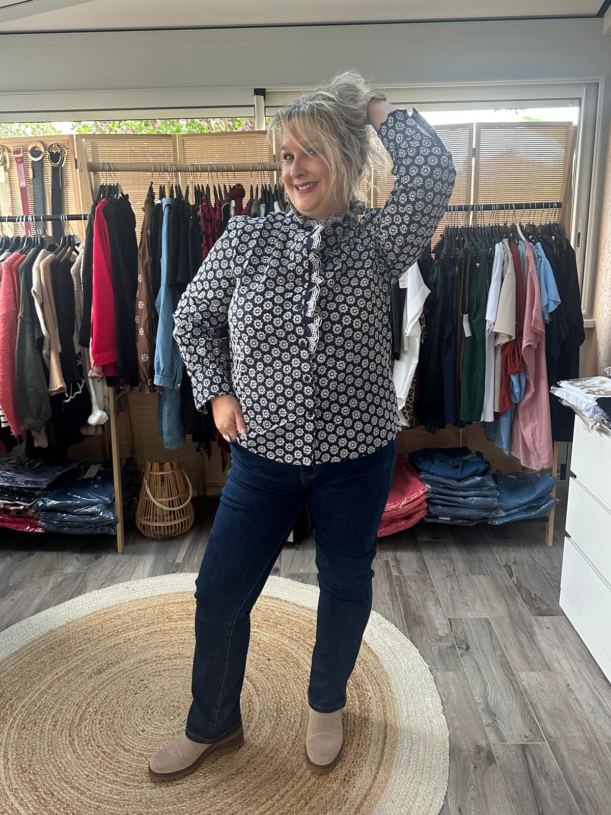 Blouse bleue