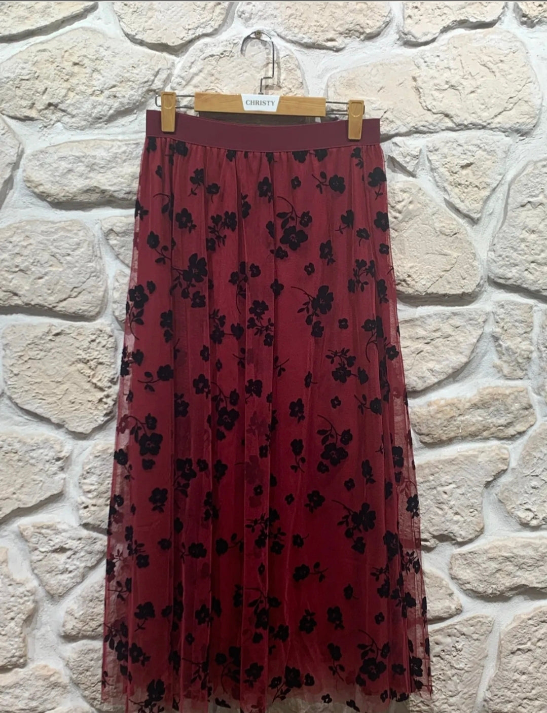 Jupe en tulle fleurie