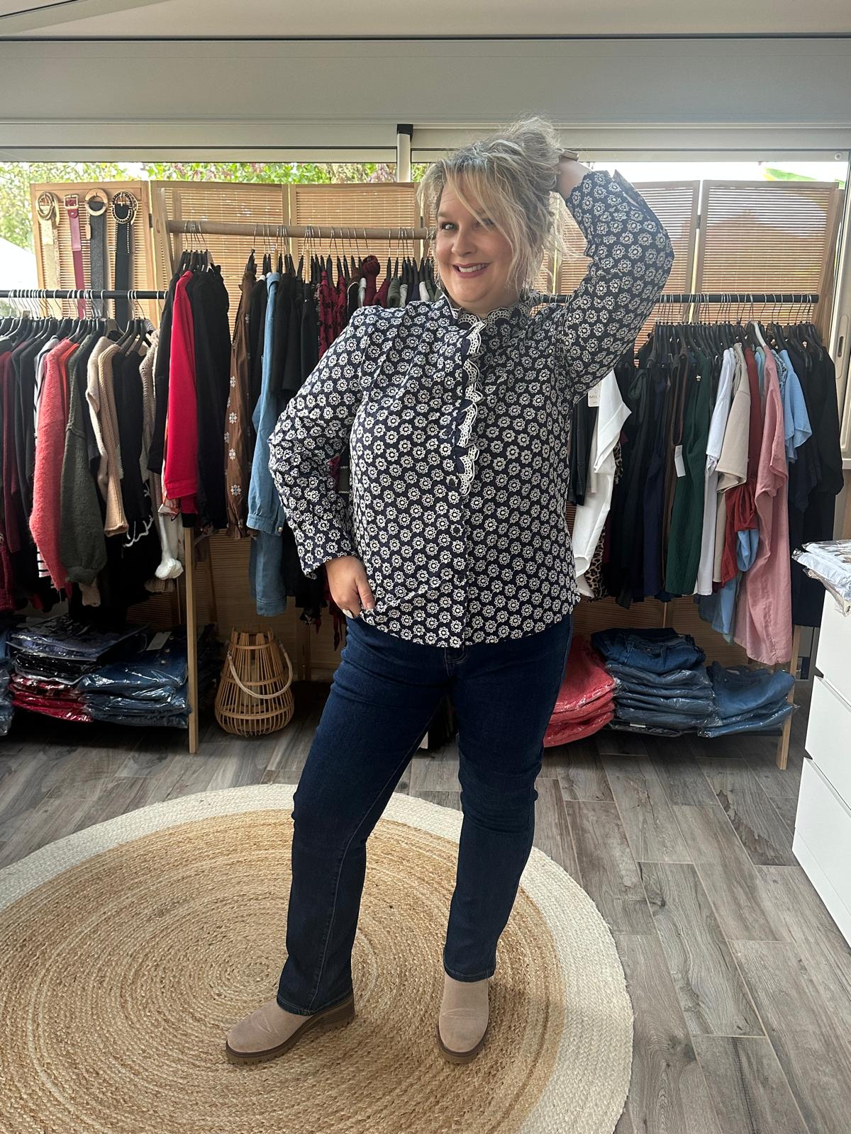 Blouse bleue