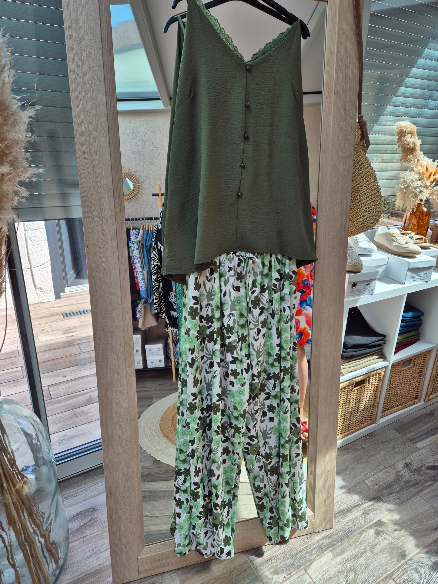 Pantalon fluide fleuri