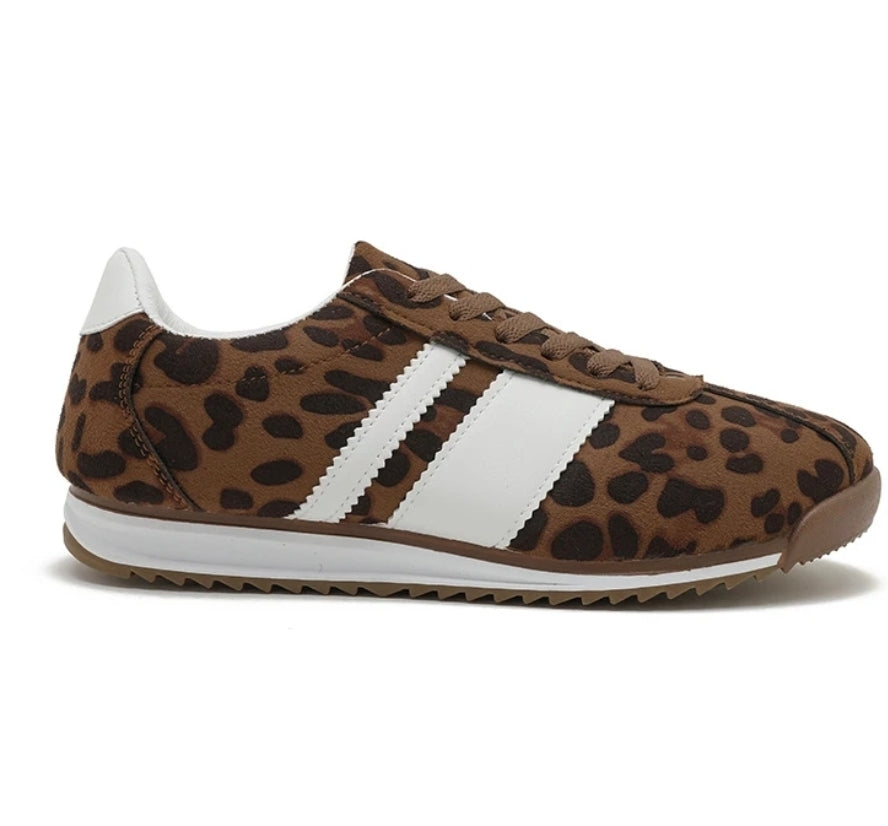 Baskets Leopard Marron