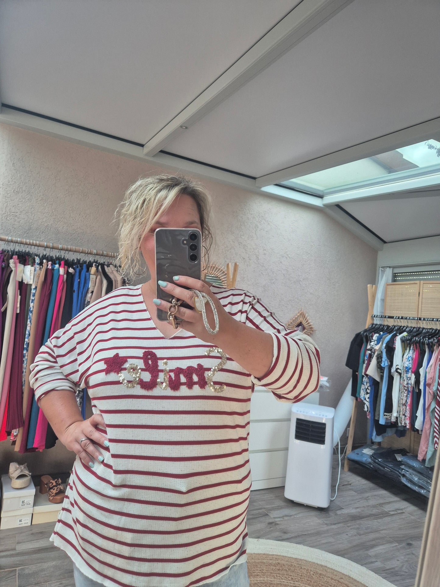 Pull fin "smile" grande taille