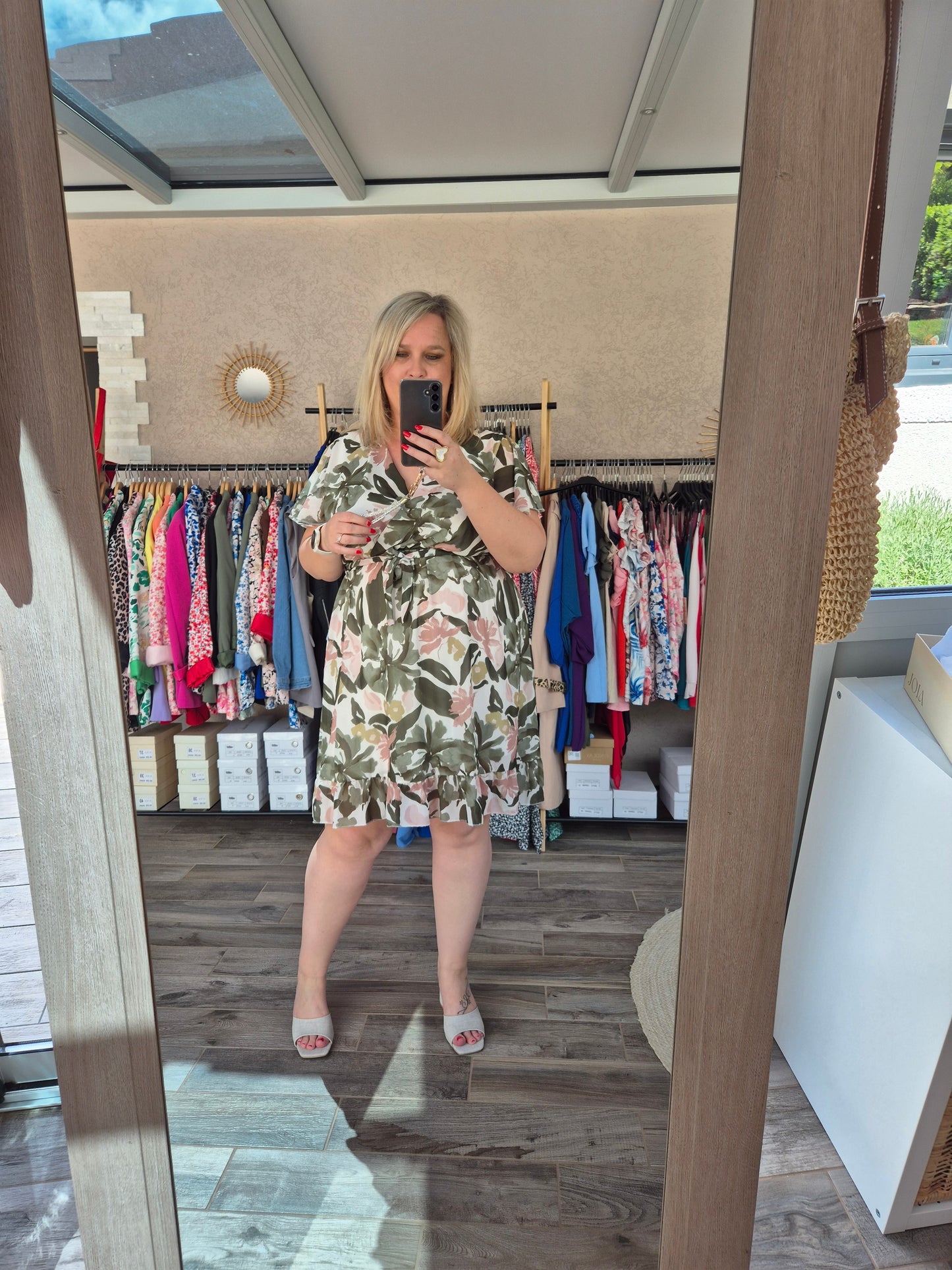 Robe courte fleurs