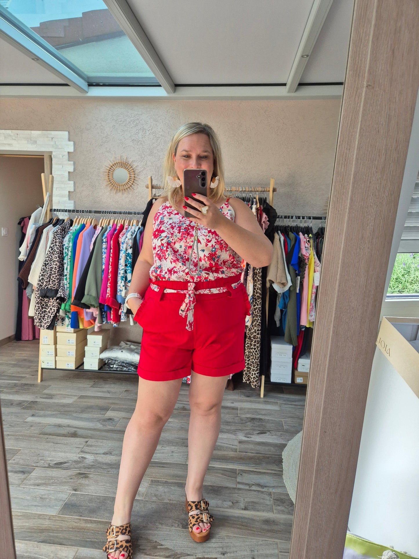 Top fleuri petite taille
