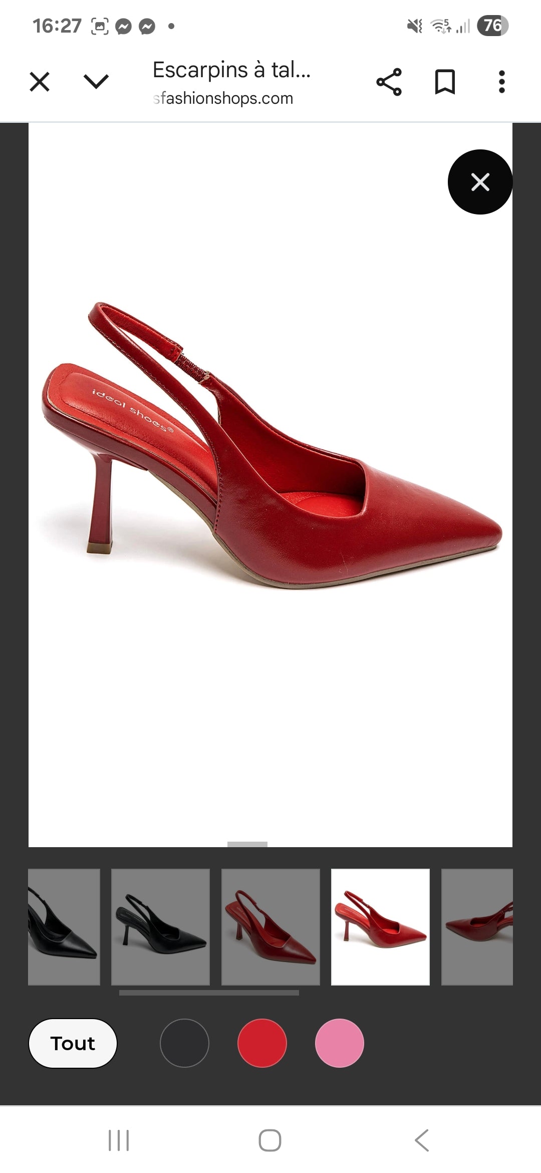 Escarpins rouge pointus