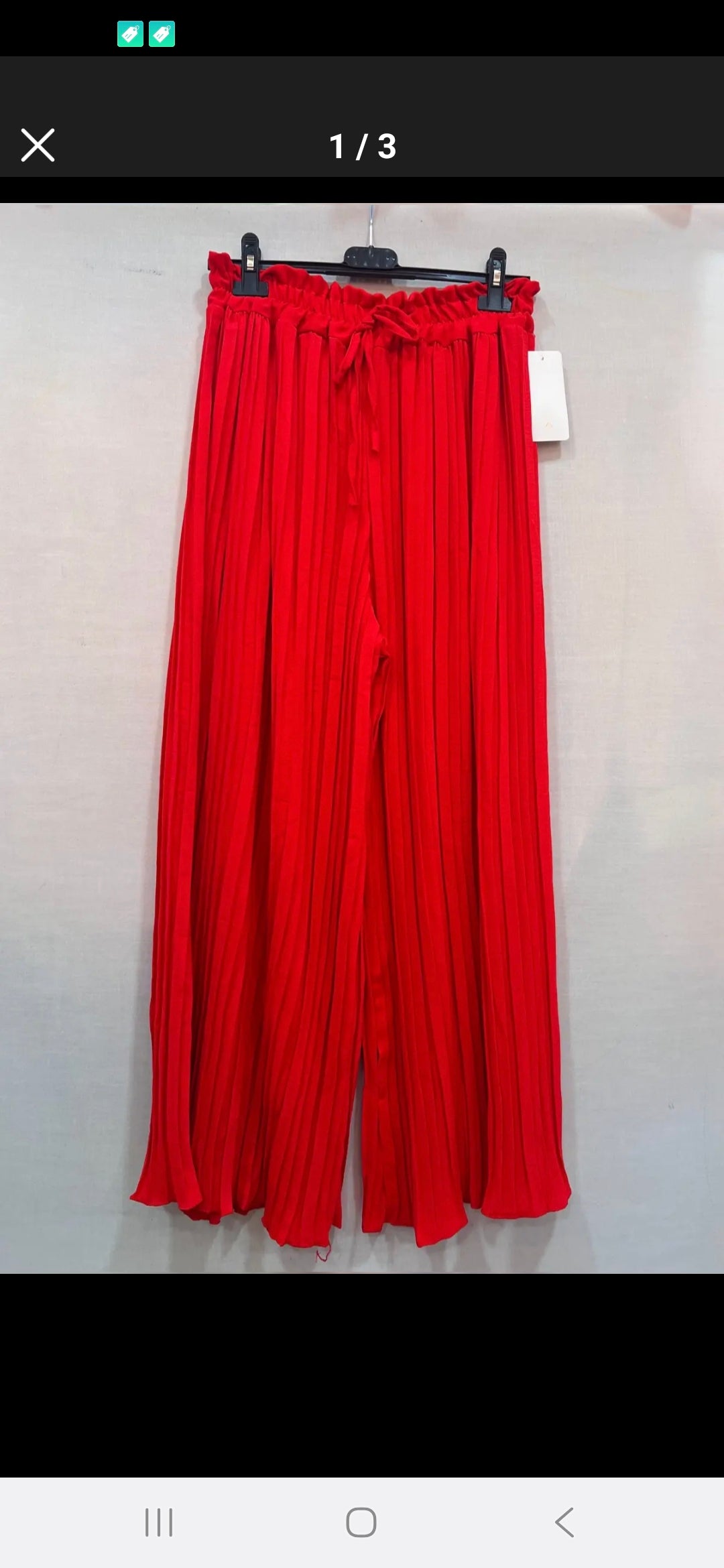 Pantalon fluide plissé