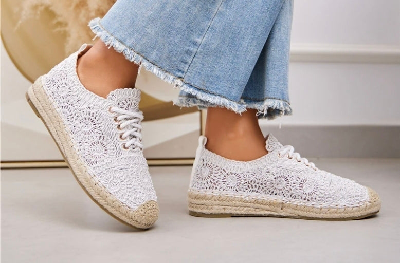 Espadrilles dentelle bohème