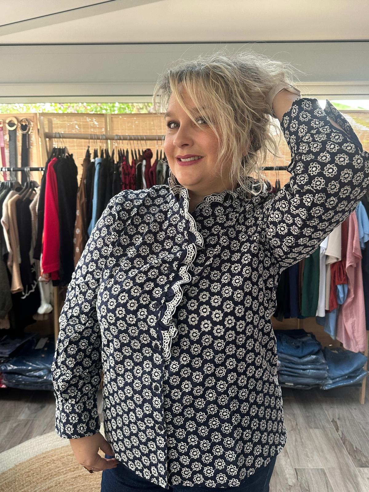Blouse bleue