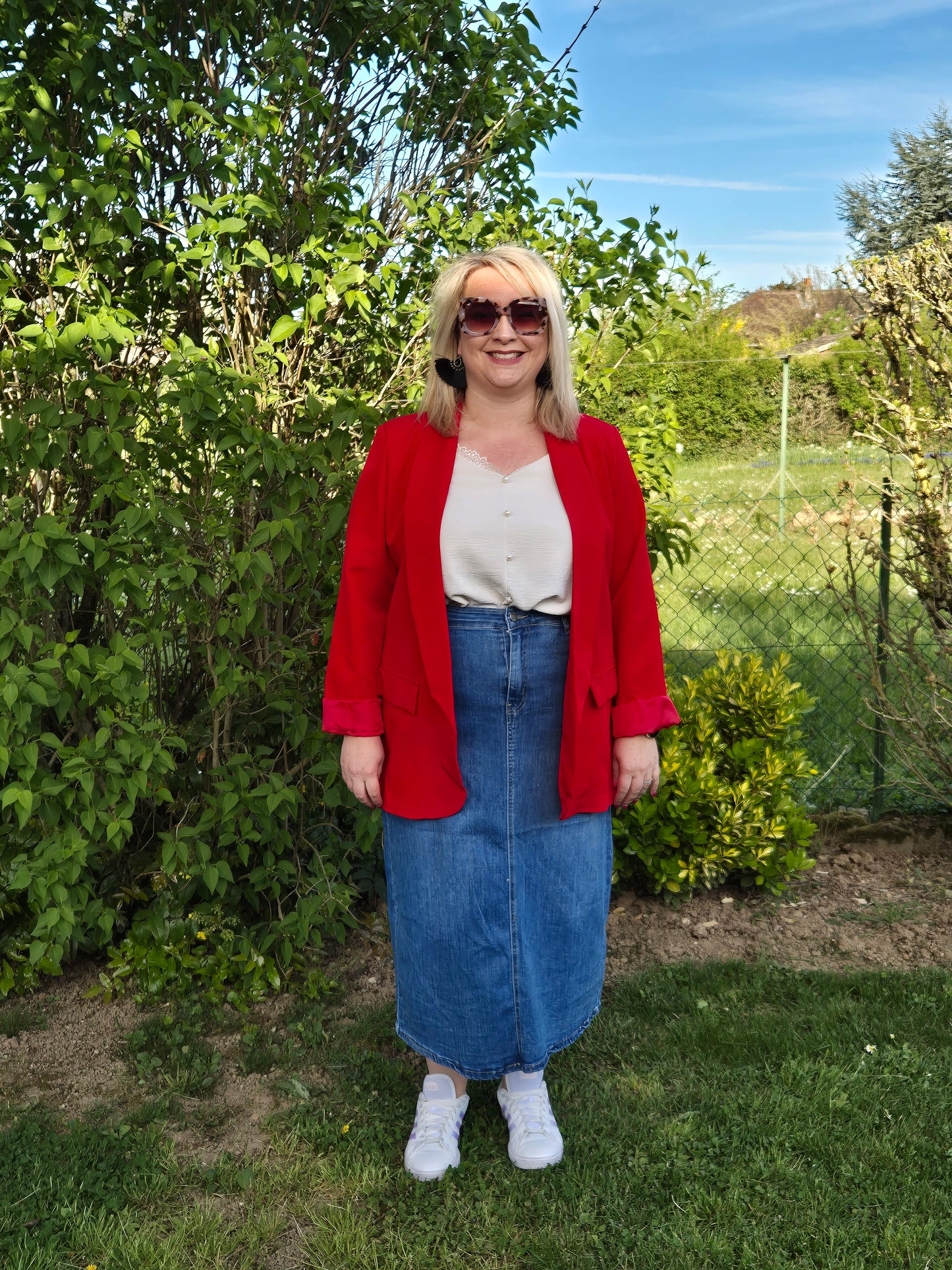 Jupe en jean Fanny longue