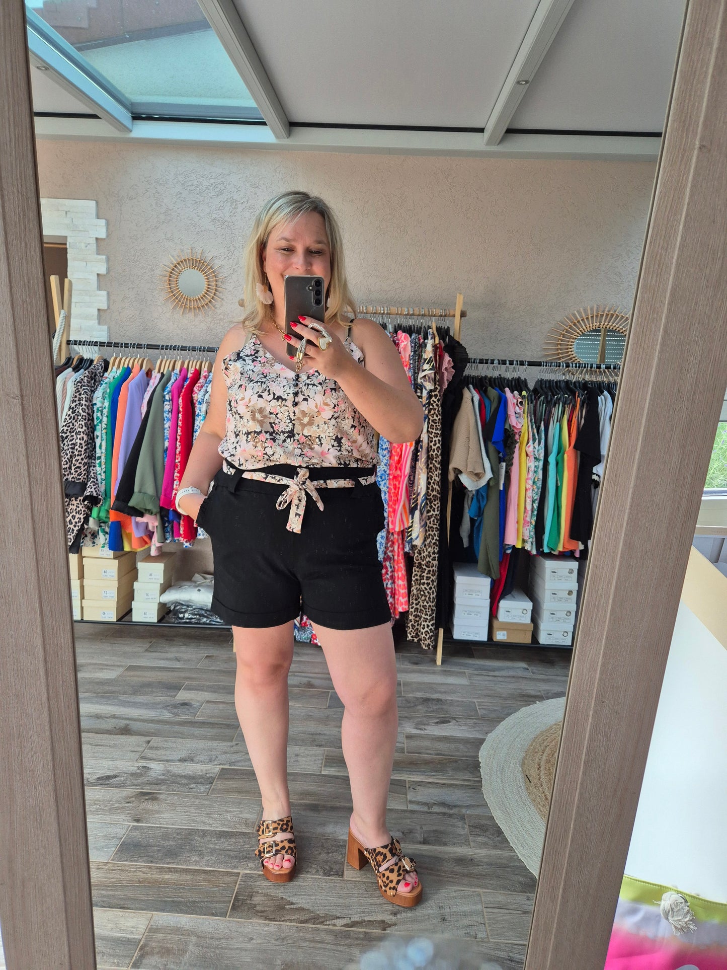 Top fleuri petite taille
