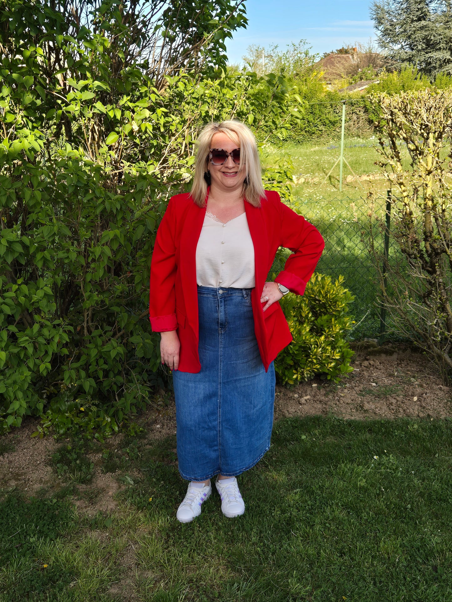 Jupe en jean Fanny longue