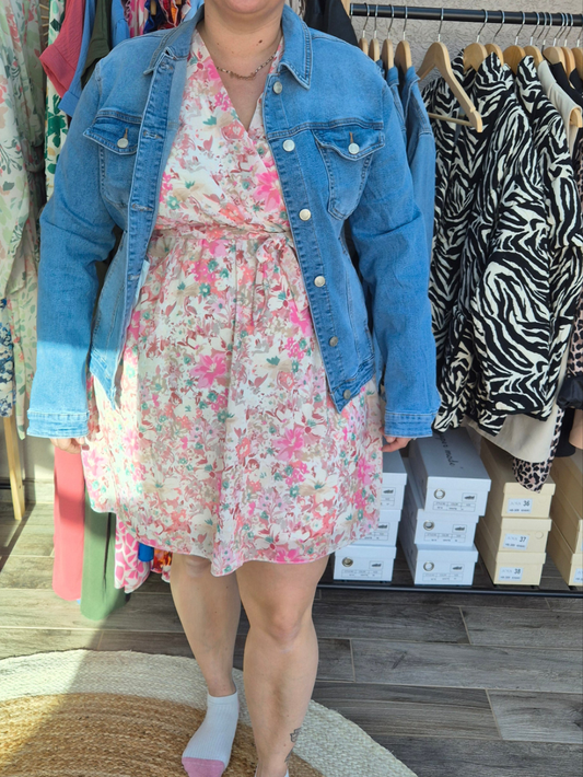 Robe fleurie manches fluides