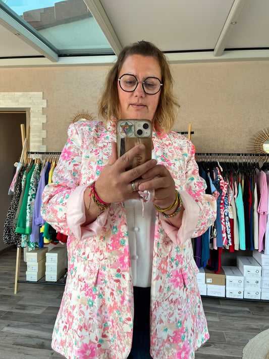 Veste blazer fleurie taille 3