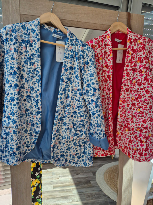 Veste blazer fleurie taille 1