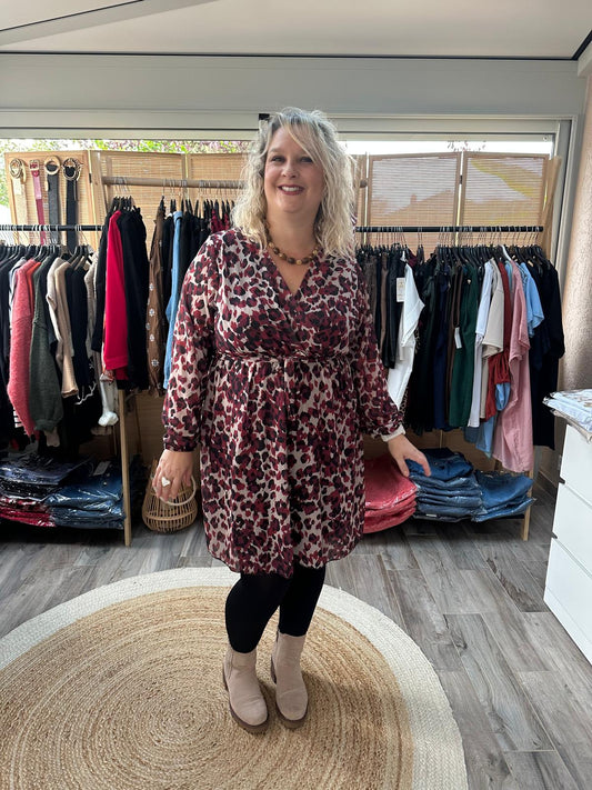 Robe motif bordeaux