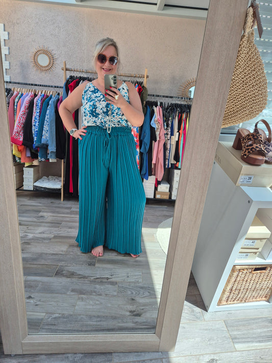 Pantalon fluide plissé