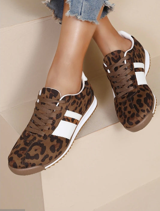 Baskets Leopard Marron